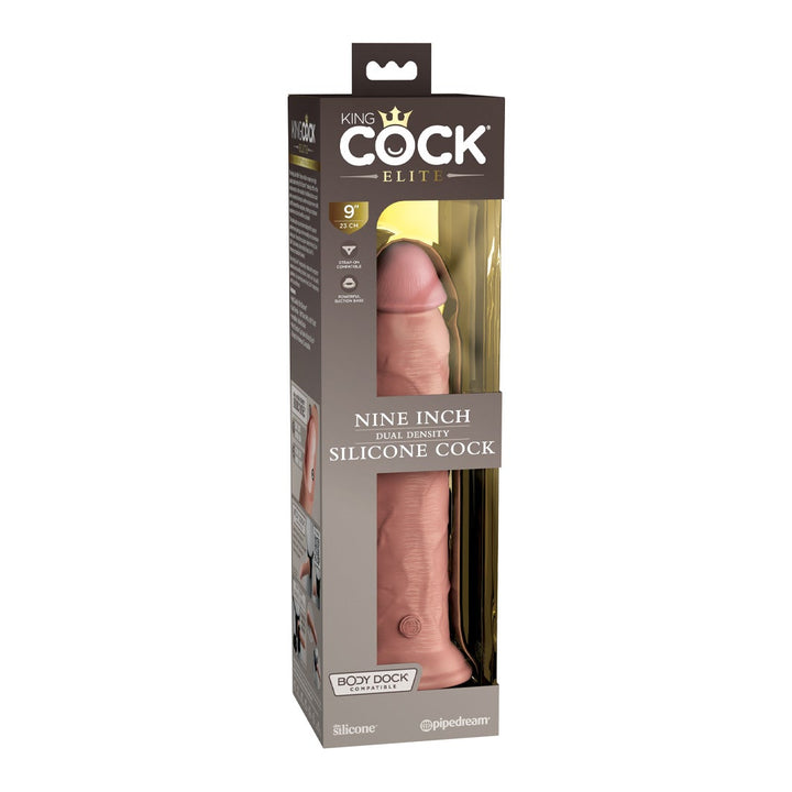 King Cock Elite 9 inch Silicone Dual Density Realistic Dildo - joujou.com.au