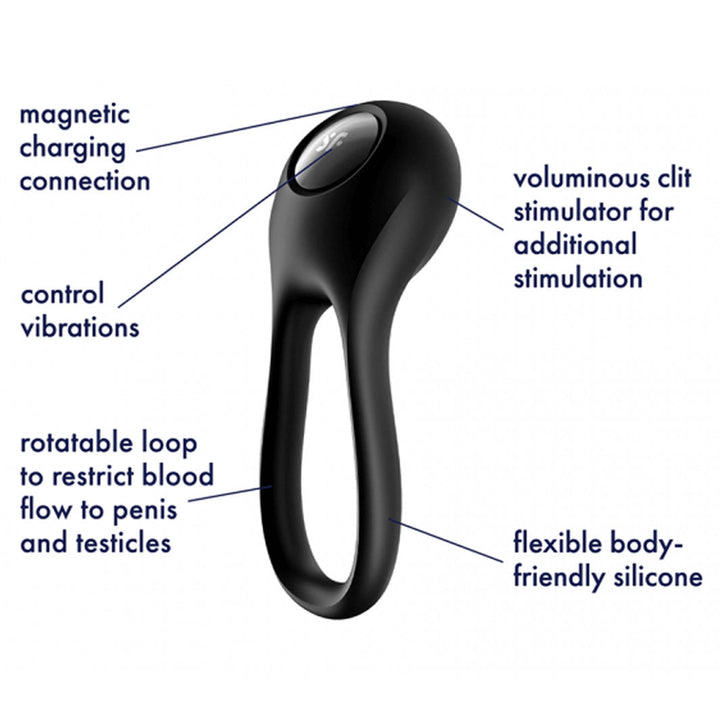 Satisfyer Majestic Duo Vibrating Cock Ring - joujou.com.au