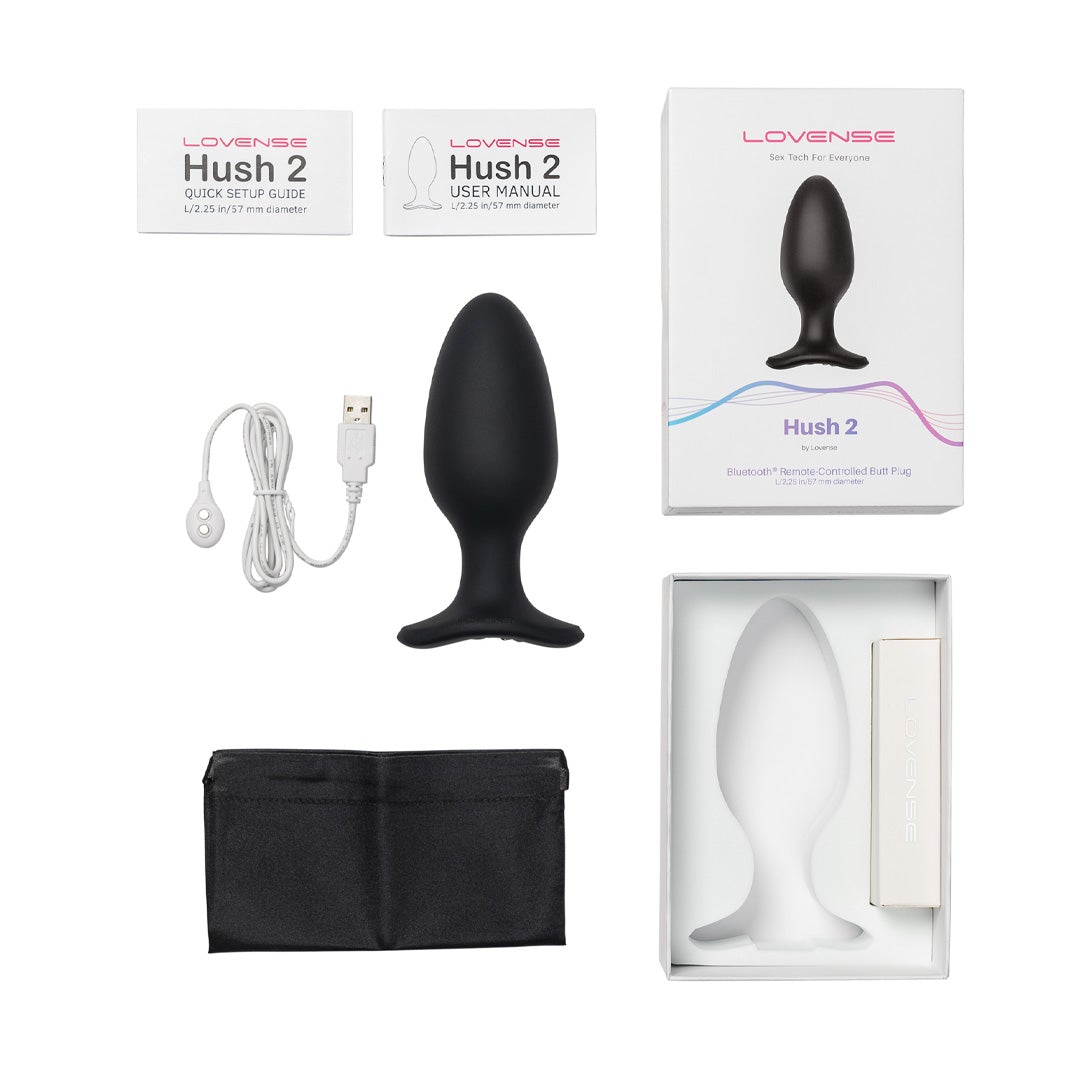 Lovense HUSH 2 Vibrating Butt Plug - joujou.com.au