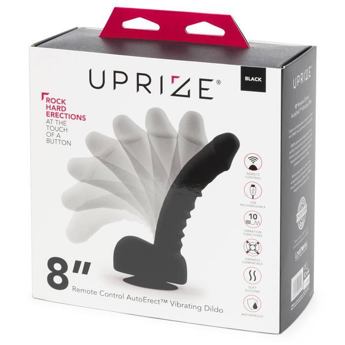 UPRIZE RISING 8 INCH VIBRATING REALISTIC DILDO - joujou.com.au