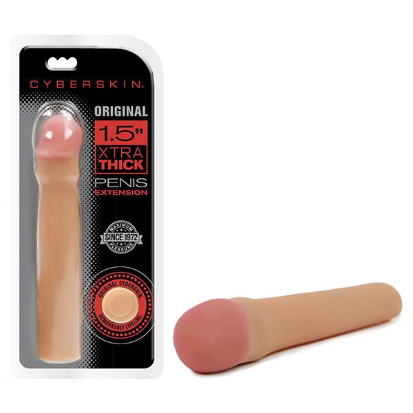 CYBERSKIN XTRA THICK VIBRATING PENIS EXTENSION