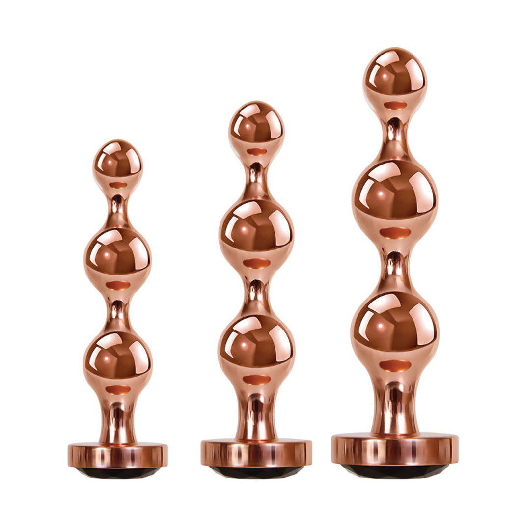 Gender X Gold Digger Rose Gold Anal Beads Set - joujou.com.au