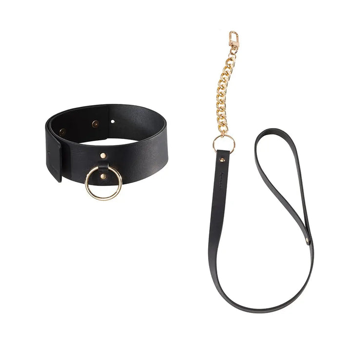 Bijoux Indiscrets Maze Wide Choker with Leash - joujou.com.au