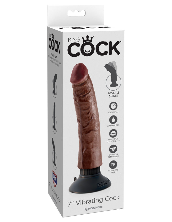 King Cock 7 in. Vibrating Cock - joujou.com.au