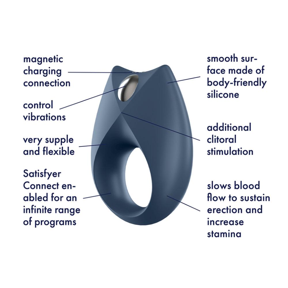 Satisfyer Royal One Vibrating Silicone Penis Ring - joujou.com.au