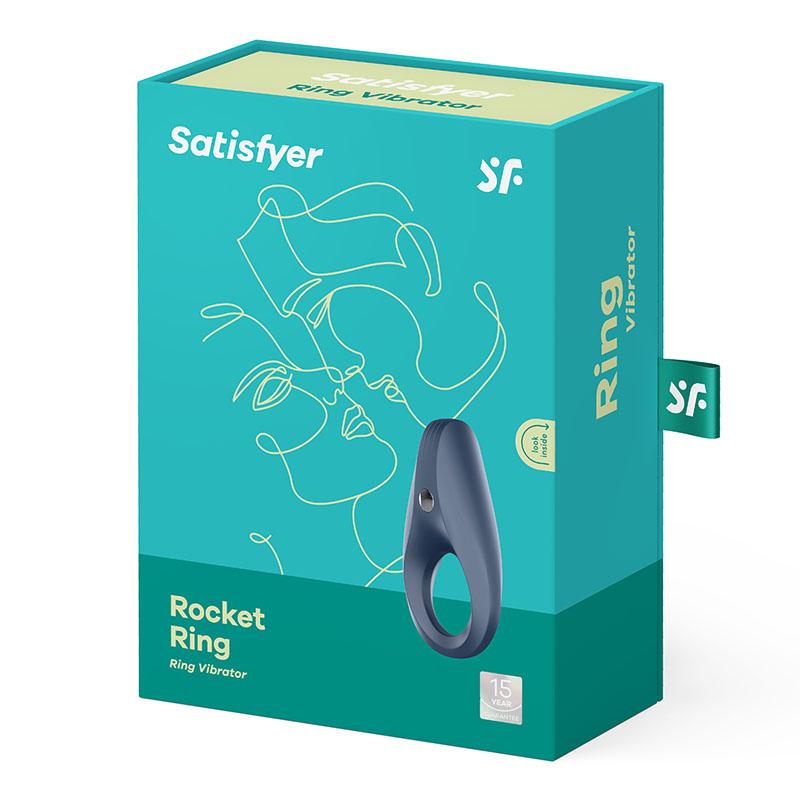 Satisfyer Rocket Vibrating Silicone Cock Ring with Stimulating Nub - joujou.com.au