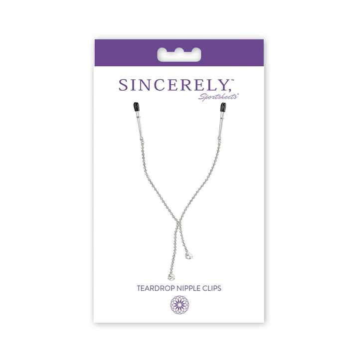 Sincerely Midnight Teardrop Nipple Clamps - joujou.com.au