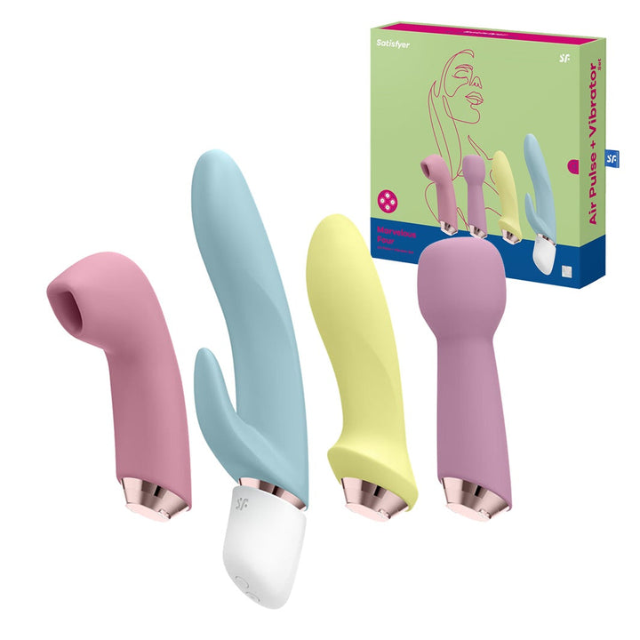 Satisfyer Marvelous Four Air pulse & Vibrator Set - joujou.com.au