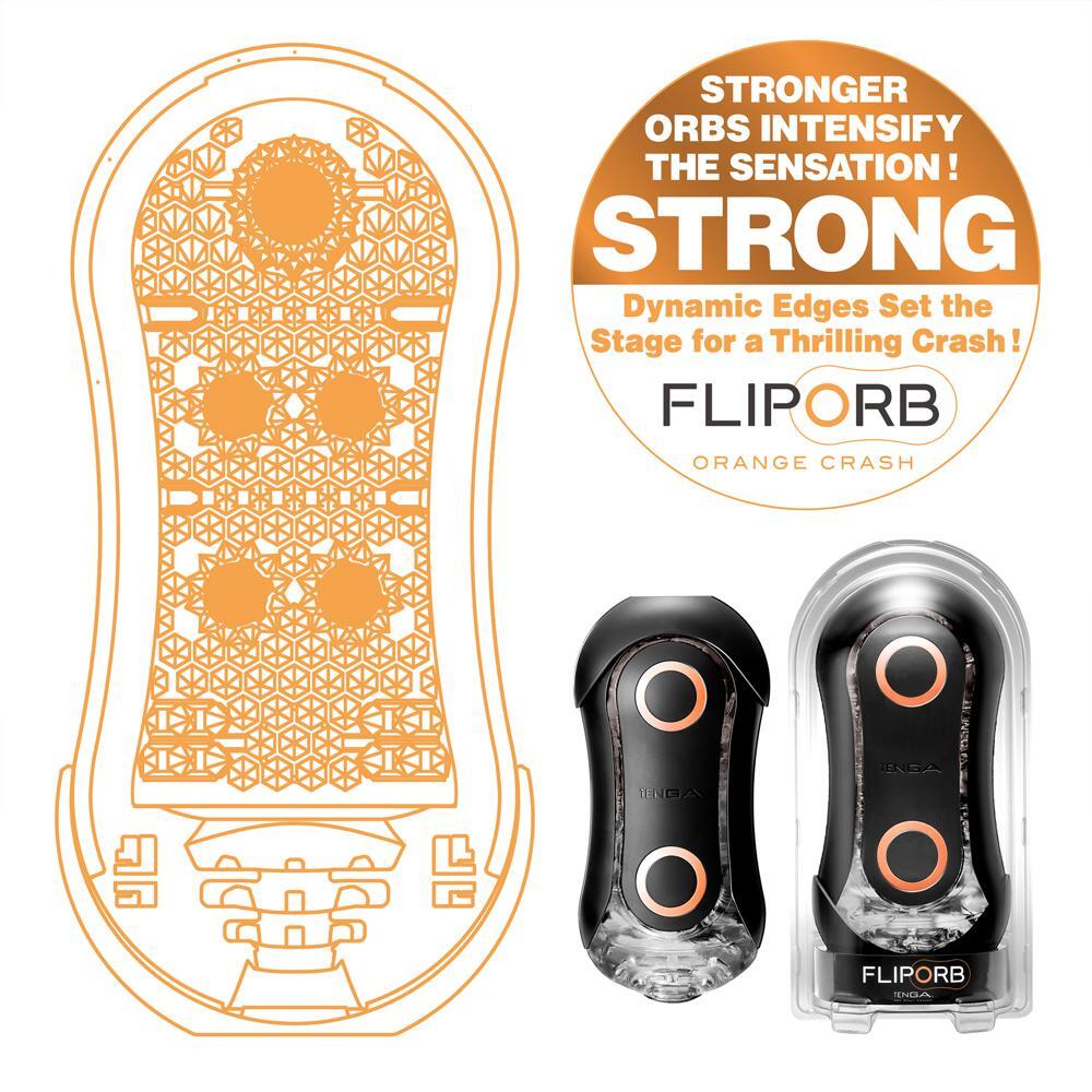 Tenga Flip Orb Strong - Orange Crush - joujou.com.au