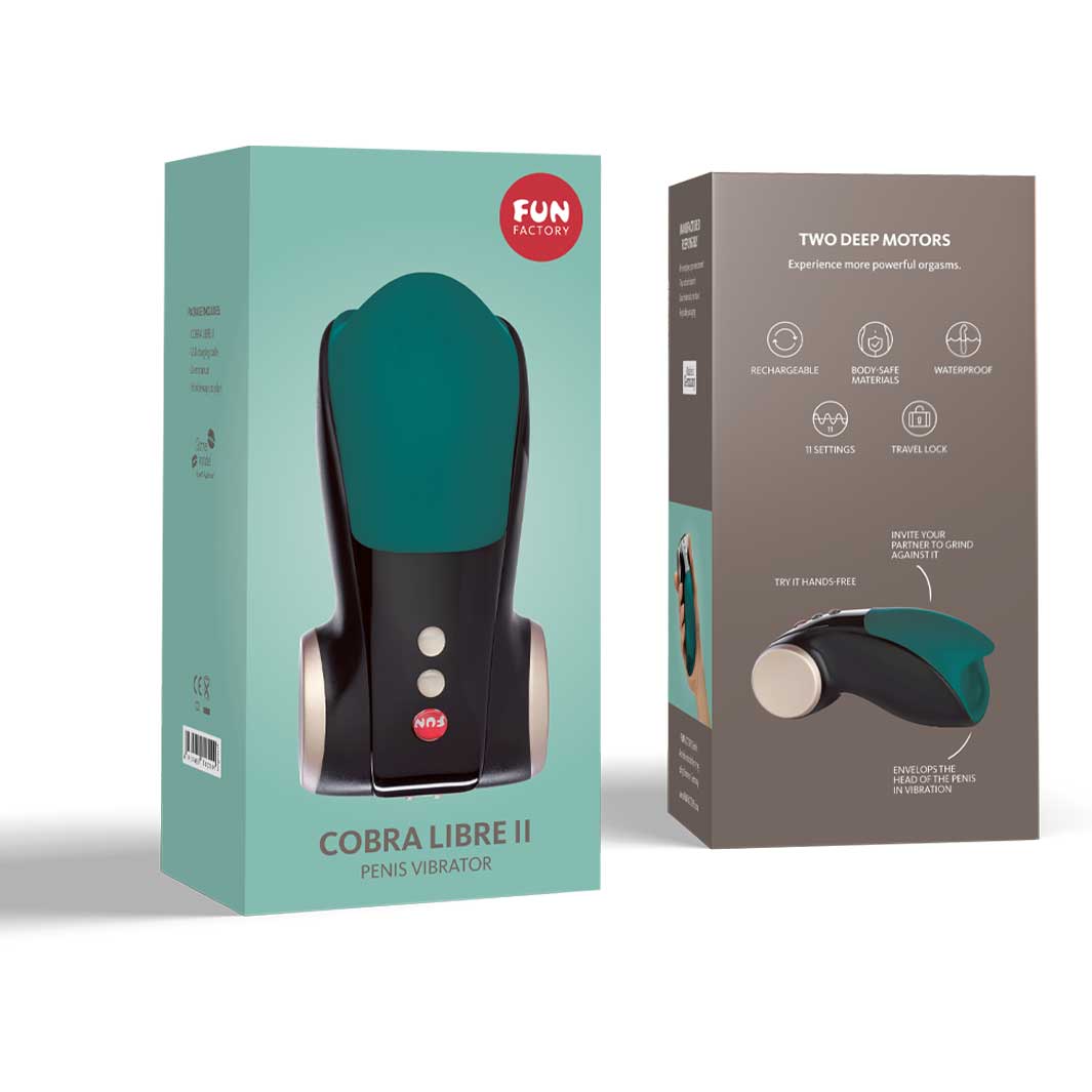 Fun Factory Cobra Libre II 2 Vibrating Male Masturbator - joujou.com.au