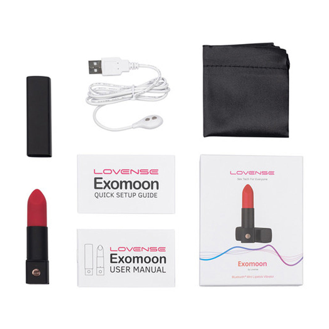 Lovense Exomoon Bluetooth Lipstick Vibrator - joujou.com.au