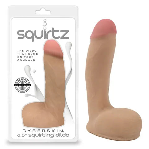 SQUIRTZ CYBERSKIN SQUIRTING DILDO - joujou.com.au