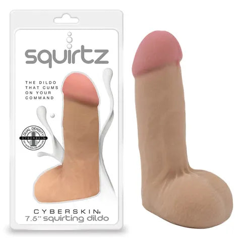 SQUIRTZ CYBERSKIN SQUIRTING DILDO - joujou.com.au