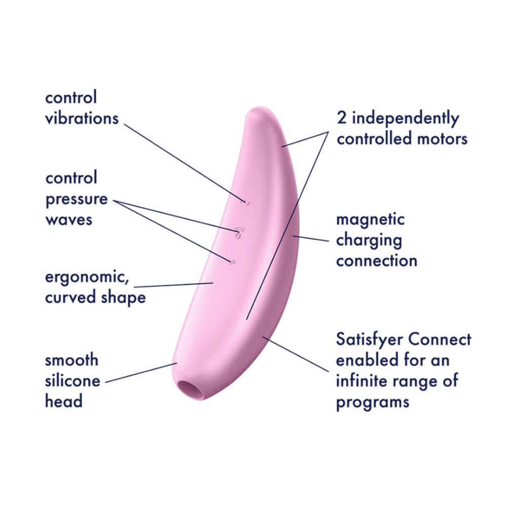 Satisfyer Curvy 3 + Plus Clitoral Stimulator - joujou.com.au