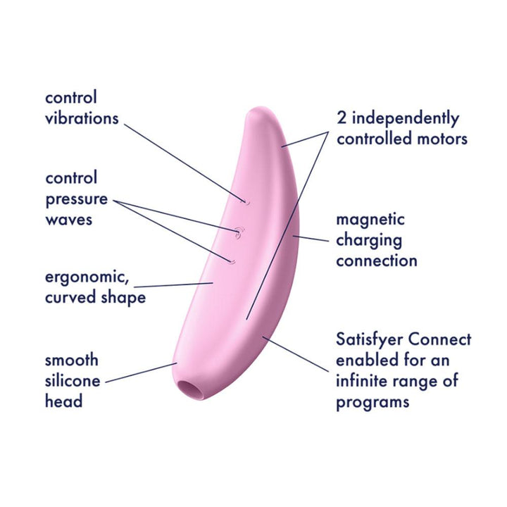 Satisfyer Curvy 3 + Plus Clitoral Stimulator - joujou.com.au