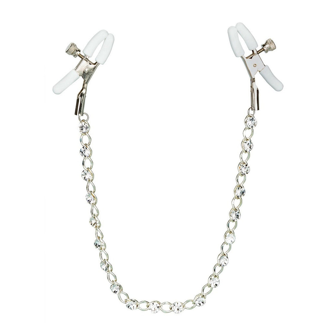 Nipple Play Crystal Chain Nipple Clamps - joujou.com.au