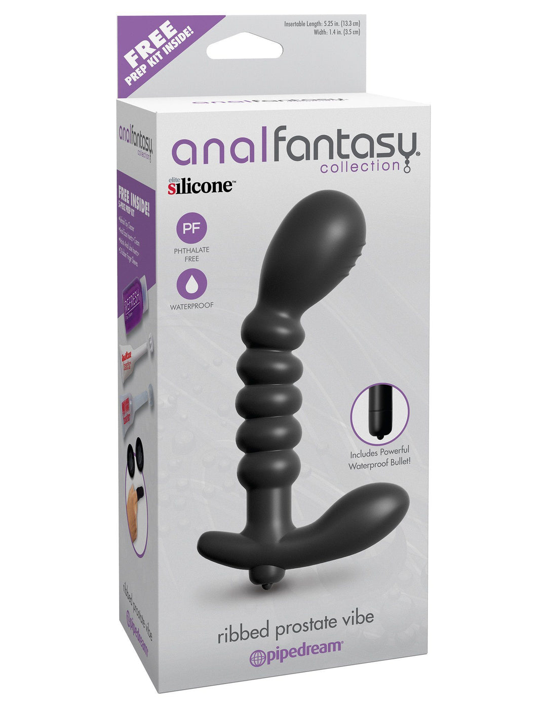 Anal Fantasy Collection Ribbed Prostate Vibe - joujou.com.au