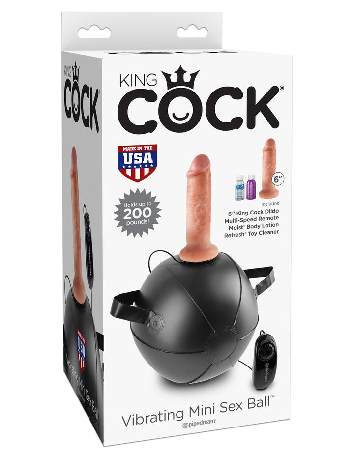 King Cock Vibrating Mini Sex Ball with 6 in Dildo - joujou.com.au